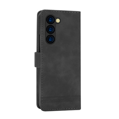 For Samsung Galaxy Z Fold5 Dierfeng Dream Line TPU + PU Leather Phone Case(Black) - Galaxy Z Fold5 Cases by buy2fix | Online Shopping UK | buy2fix