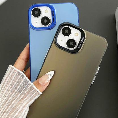 For iPhone 14 Semi Transparent Frosted PC Phone Case(Blue) - iPhone 14 Cases by buy2fix | Online Shopping UK | buy2fix