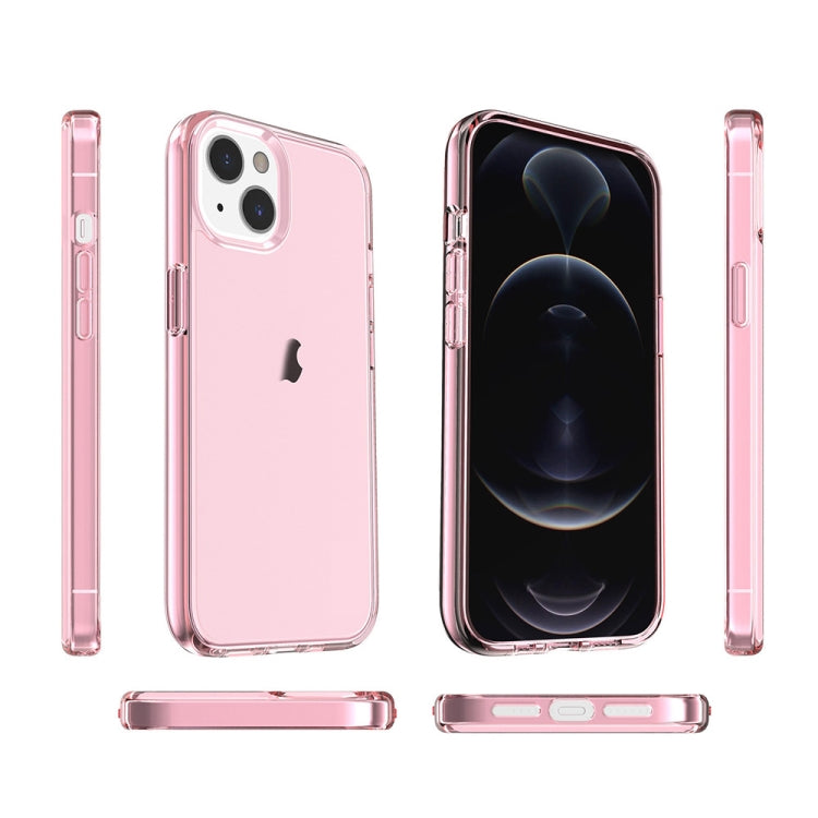 For iPhone 15 Shockproof Terminator Transparent Phone Case(Pink) - iPhone 15 Cases by buy2fix | Online Shopping UK | buy2fix