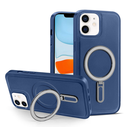 For iPhone 11 MagSafe Magnetic Holder Phone Case(Royal Blue) - iPhone 11 Cases by buy2fix | Online Shopping UK | buy2fix