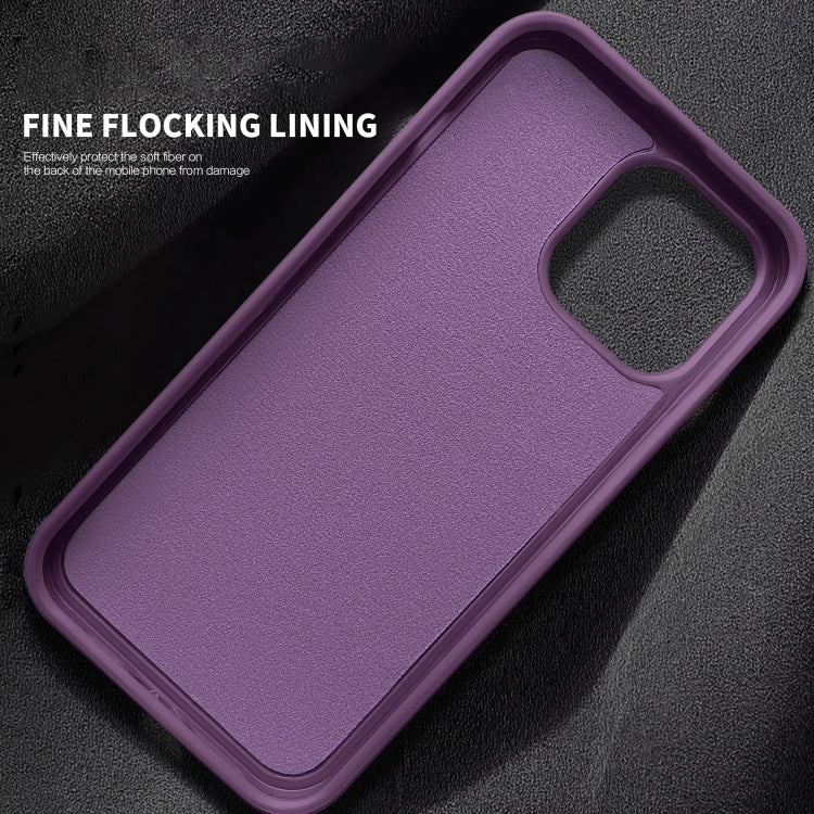 For iPhone 14 Pro Max MagSafe Magnetic Holder Phone Case(Purple) - iPhone 14 Pro Max Cases by buy2fix | Online Shopping UK | buy2fix