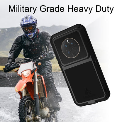 For Huawei Mate 50 LOVE MEI POWERFUL Metal Shockproof Life Waterproof Dustproof Phone Case(Black) - Huawei Cases by LOVE MEI | Online Shopping UK | buy2fix