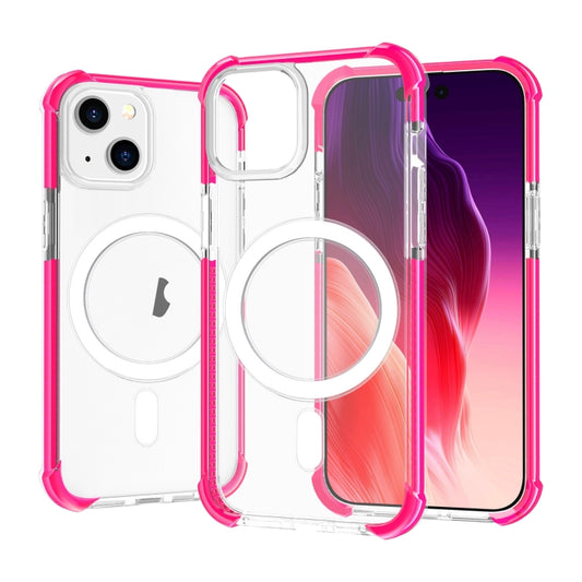 For iPhone 15 Magsafe Magnetic Acrylic Shockproof Phone Case(Pink) - iPhone 15 Cases by buy2fix | Online Shopping UK | buy2fix