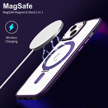 For iPhone 15 Plus MagSafe Magnetic Invisible Holder Phone Case(Transparent) - iPhone 15 Plus Cases by buy2fix | Online Shopping UK | buy2fix
