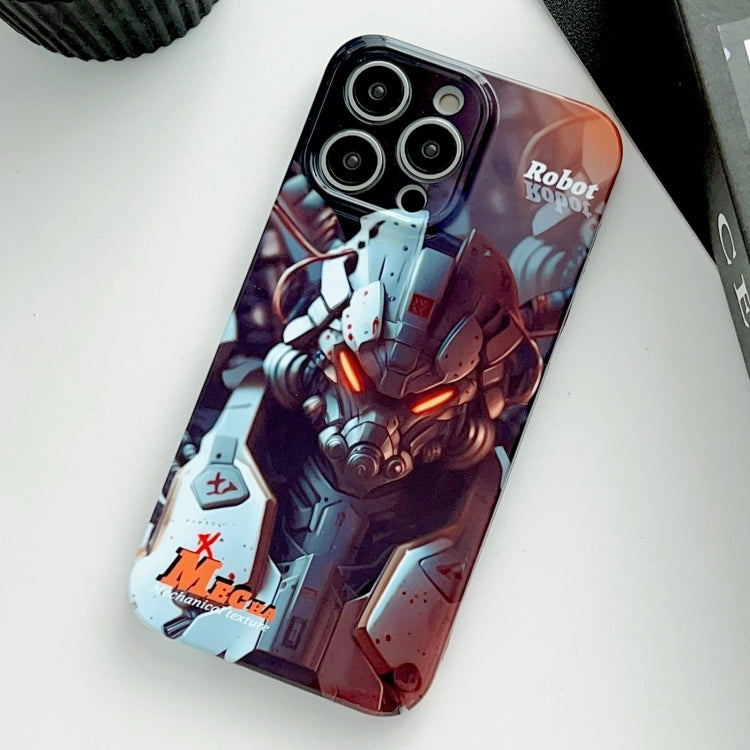 For iPhone 11 Pro Painted Pattern Precise Hole PC Phone Case(Orange Robot) - iPhone 11 Pro Cases by buy2fix | Online Shopping UK | buy2fix