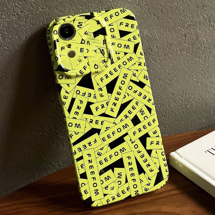 For iPhone XR Painted Pattern Precise Hole PC Phone Case(Green Label) - More iPhone Cases by buy2fix | Online Shopping UK | buy2fix