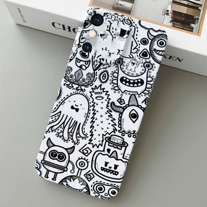 For iPhone XS Max Painted Pattern Precise Hole PC Phone Case(Bottle Monster) - More iPhone Cases by buy2fix | Online Shopping UK | buy2fix