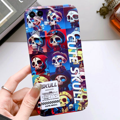 For iPhone 8 Plus / 7 Plus Painted Pattern Precise Hole PC Phone Case(Cute Skull) - More iPhone Cases by buy2fix | Online Shopping UK | buy2fix