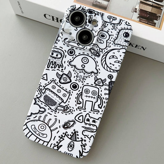 For iPhone 15 Plus Painted Pattern Precise Hole PC Phone Case(Block Monster) - iPhone 15 Plus Cases by buy2fix | Online Shopping UK | buy2fix