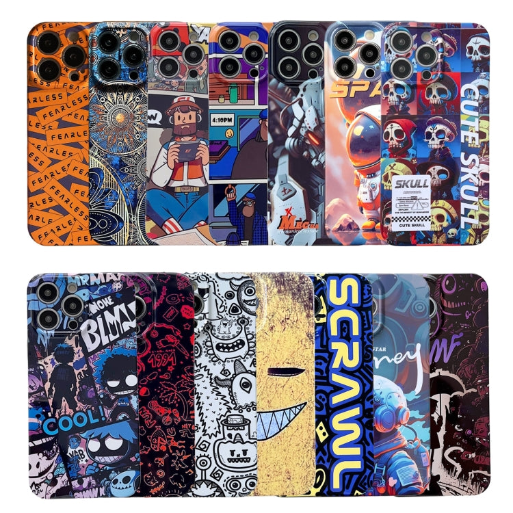 For iPhone 14 Painted Pattern Precise Hole PC Phone Case(Purple Astronaut) - iPhone 14 Cases by buy2fix | Online Shopping UK | buy2fix