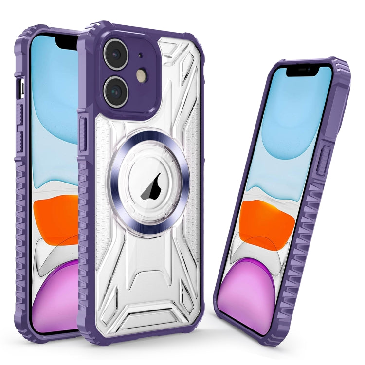 For iPhone 11 CD Texture Magsafe Phone Case(Dark Purple) - iPhone 11 Cases by buy2fix | Online Shopping UK | buy2fix
