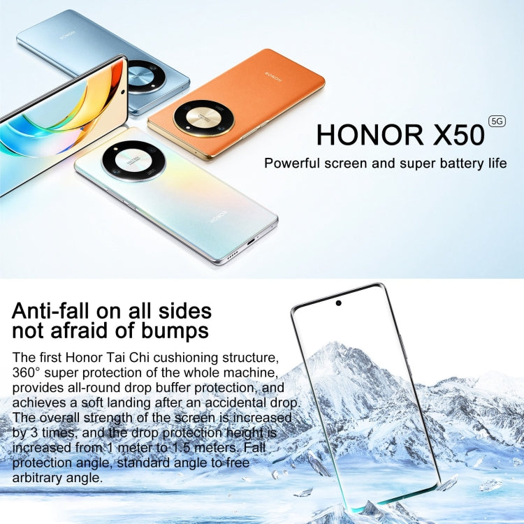 Honor X50 5G, 108MP Camera, 6.78 inch MagicOS 7.1.1 Snapdragon 6 Gen1 Octa Core up to 2.2GHz, Network: 5G, OTG, Not Support Google Play, Memory:8GB+128GB(Silver) - Honor by Huawei | Online Shopping UK | buy2fix