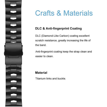 For Garmin Instinct 2X Solar Titanium Alloy Quick Release Watch Band(Black) - Watch Bands by buy2fix | Online Shopping UK | buy2fix