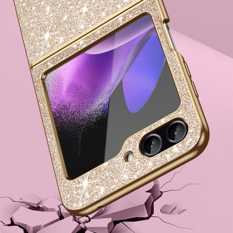 For Samsung Galaxy Z Flip5 Electroplate Glittery Shockproof Phone Case(Black) - Galaxy Z Flip5 Cases by buy2fix | Online Shopping UK | buy2fix
