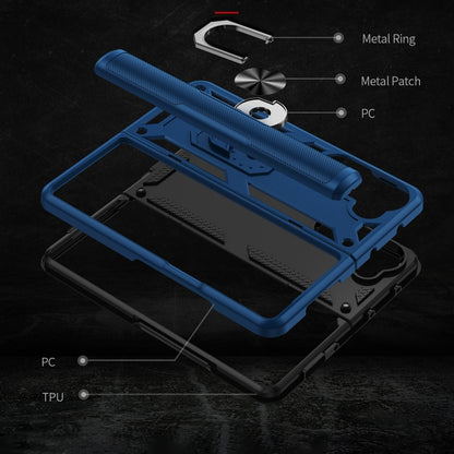 For Samsung Galaxy Z Fold5 Shockproof TPU + PC Phone Case with Protective Strap(Royal Blue) - Galaxy Z Fold5 Cases by buy2fix | Online Shopping UK | buy2fix