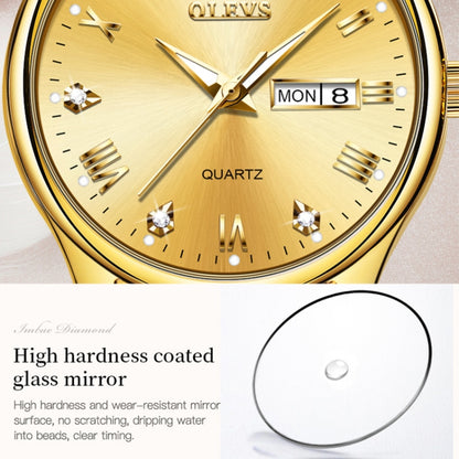 OLEVS 5563 Women Luminous Waterproof Quartz Watch(Gold) - Metal Strap Watches by OLEVS | Online Shopping UK | buy2fix