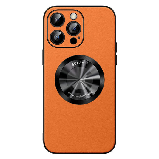 For iPhone 15 Pro Max SULADA Microfiber Leather MagSafe Magnetic Phone Case(Orange) - iPhone 15 Pro Max Cases by SULADA | Online Shopping UK | buy2fix