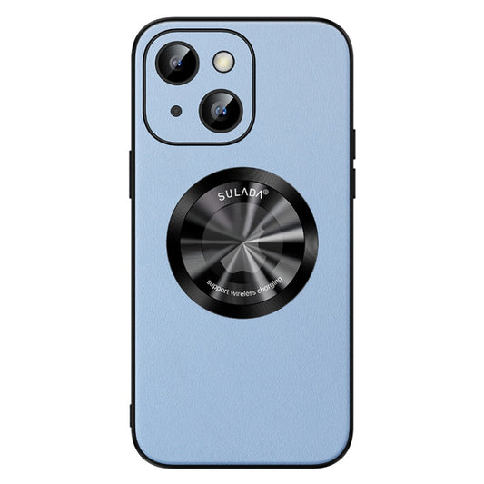 For iPhone 15 Plus SULADA Microfiber Leather MagSafe Magnetic Phone Case(Sierra Blue) - iPhone 15 Plus Cases by SULADA | Online Shopping UK | buy2fix