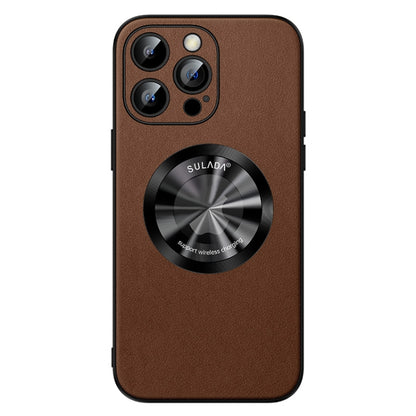 For iPhone 13 Pro Max SULADA Microfiber Leather MagSafe Magnetic Phone Case(Brown) - iPhone 13 Pro Max Cases by SULADA | Online Shopping UK | buy2fix