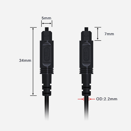 8m EMK OD2.2mm Digital Audio Optical Fiber Cable Plastic Speaker Balance Cable(White) - Audio Optical Cables by EMK | Online Shopping UK | buy2fix