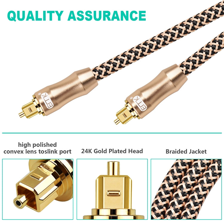 1m EMK OD6.0mm Gold-plated TV Digital Audio Optical Fiber Connecting Cable - Audio Optical Cables by EMK | Online Shopping UK | buy2fix