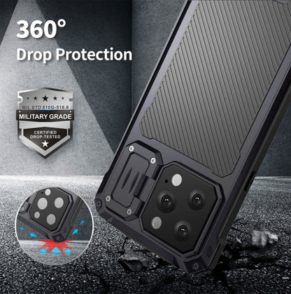 For iPhone 14 Pro Max LK Shockproof Life Waterproof Dustproof Metal Phone Case(Black) - iPhone 14 Pro Max Cases by buy2fix | Online Shopping UK | buy2fix
