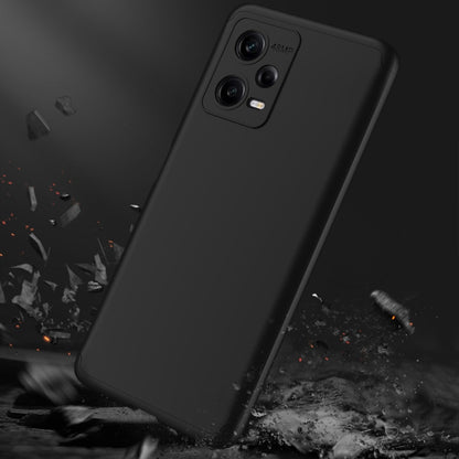 For Xiaomi Redmi Note 12 5G Global GKK Three Stage Splicing Full Coverage PC Phone Case(Black) - Note 12 Cases by GKK | Online Shopping UK | buy2fix