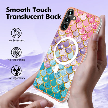 For Samsung Galaxy A54 5G Marble Pattern Dual-side IMD Magsafe TPU Phone Case(Colorful Scales) - Galaxy Phone Cases by buy2fix | Online Shopping UK | buy2fix