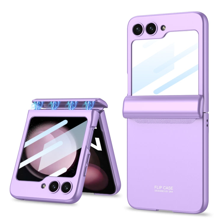 For Samsung Galaxy Z Flip5 GKK Integrated Magnetic Full Coverage Folding Phone Case(Purple) - Galaxy Z Flip5 Cases by GKK | Online Shopping UK | buy2fix