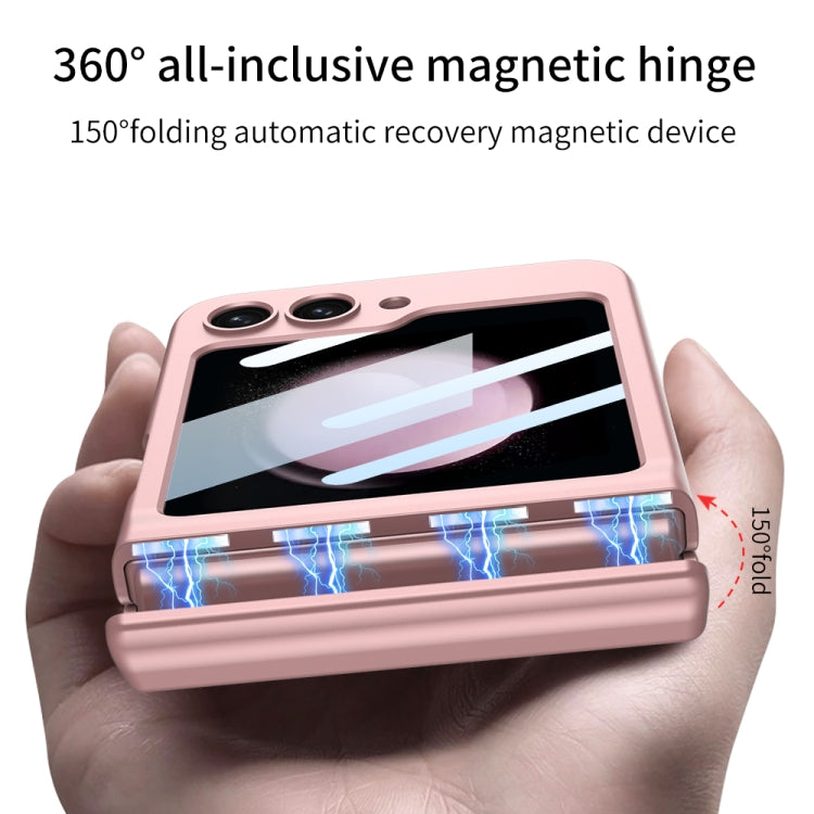 For Samsung Galaxy Z Flip5 GKK Integrated Magnetic Full Coverage Folding Phone Case(Pink) - Galaxy Z Flip5 Cases by GKK | Online Shopping UK | buy2fix