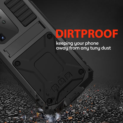 For Samsung Galaxy S20 Ultra R-JUST Waterproof Shockproof Dustproof Metal + Silicone Protective Case(Black) - Galaxy Phone Cases by R-JUST | Online Shopping UK | buy2fix