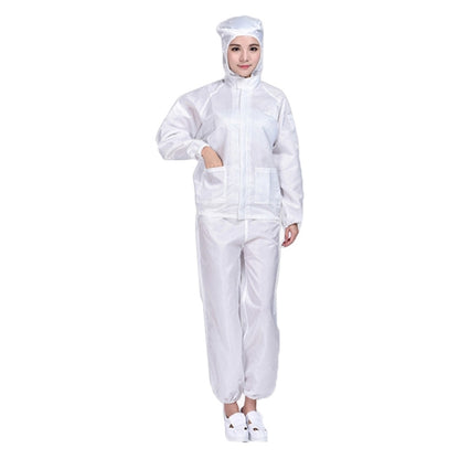 Striped Anti-static Split Hood Dust-proof Work Suit, Size:XXXXXL(White) - Protective Clothing by buy2fix | Online Shopping UK | buy2fix