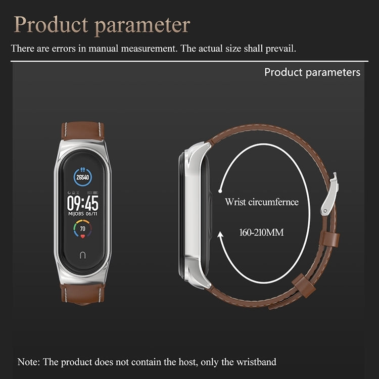 For Xiaomi Mi Band 8 Mijobs CS Case Microfiber PU Leather Watch Band(Blue Silver) - Watch Bands by MIJOBS | Online Shopping UK | buy2fix