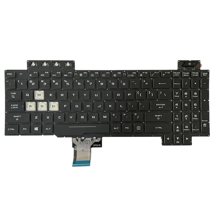 For Asus Gaming FX505D FX505DY FX505DD US Version Backlight Laptop Keyboard(Black) - Asus Spare Parts by buy2fix | Online Shopping UK | buy2fix