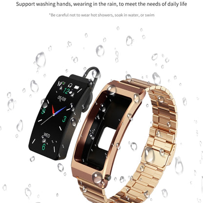 K13S 1.14 inch TFT Screen Slub Steel Strap Smart Calling Bracelet Supports Sleep Management/Blood Oxygen Monitoring(Rose Gold) - Smart Wristbands by buy2fix | Online Shopping UK | buy2fix