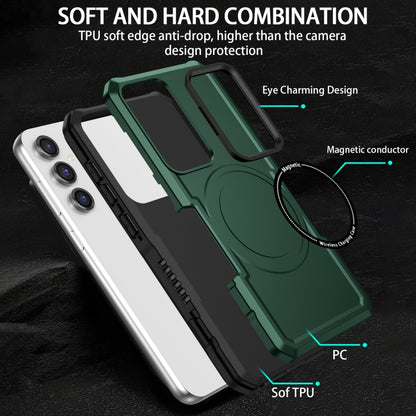 For Samsung Galaxy S23 FE MagSafe Shockproof Armor Phone Case(Dark Green) - Galaxy S23 5G Cases by buy2fix | Online Shopping UK | buy2fix