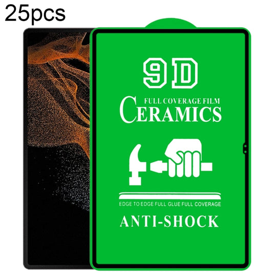 For Samsung Galaxy Tab S8 Ultra 25pcs 9D Full Screen Full Glue Ceramic Film - Tab S8 Ultra Tempered Glass by buy2fix | Online Shopping UK | buy2fix