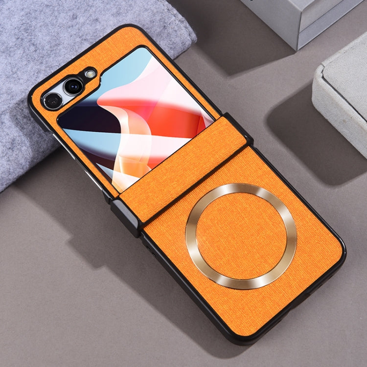 For Samsung Galaxy Z Flip5 MagSafe Magnetic Back Screen Integrated Phone Case(Orange) - Galaxy Z Flip5 Cases by buy2fix | Online Shopping UK | buy2fix