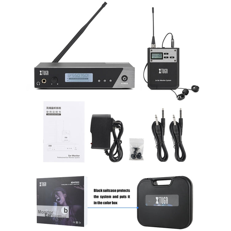 XTUGA  IEM1100 Professional Wireless In Ear Monitor System 1 BodyPacks(AU Plug) - Microphone by XTUGA | Online Shopping UK | buy2fix
