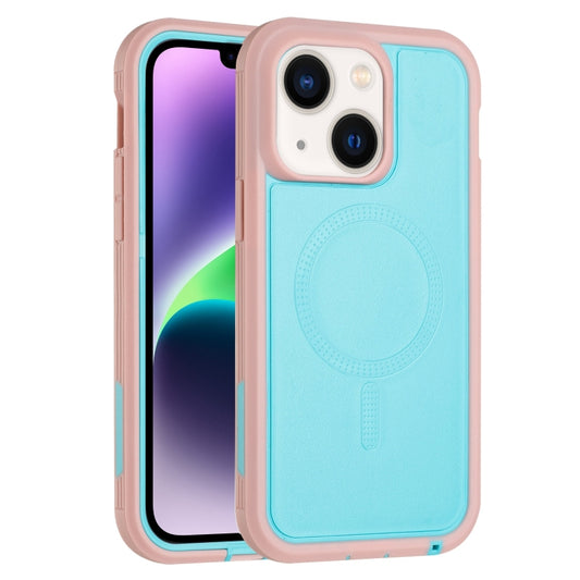 For iPhone 14 Plus Defender Series XT MagSafe Magnetic PC + TPU Shockproof Phone Case(Turquoise+Pink) - iPhone 14 Plus Cases by buy2fix | Online Shopping UK | buy2fix