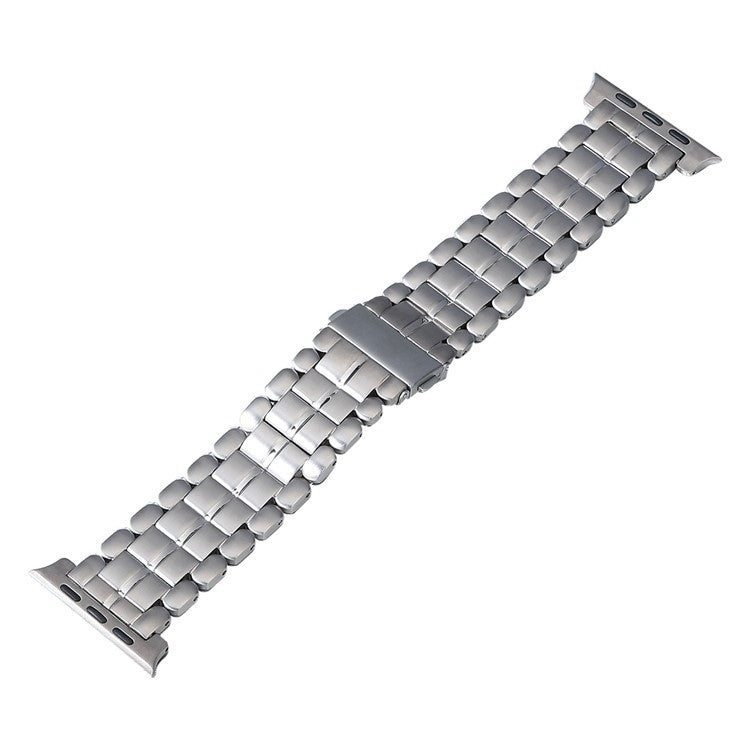 For Apple Watch Series 6 44mm Five Beads Titanium Steel Watch Band(Silver) - Watch Bands by buy2fix | Online Shopping UK | buy2fix