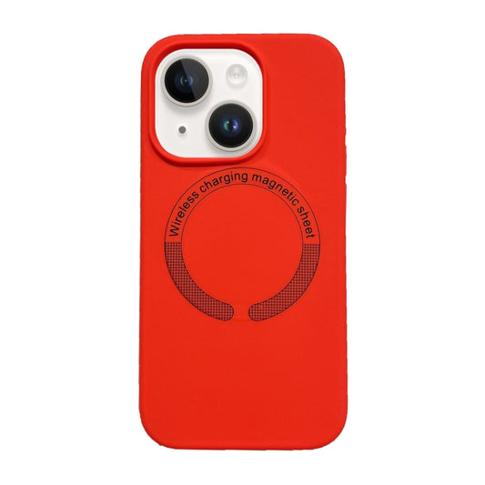 For iPhone 15 Plus Magsafe Magnetic Silicone Phone Case(Red) - iPhone 15 Plus Cases by buy2fix | Online Shopping UK | buy2fix
