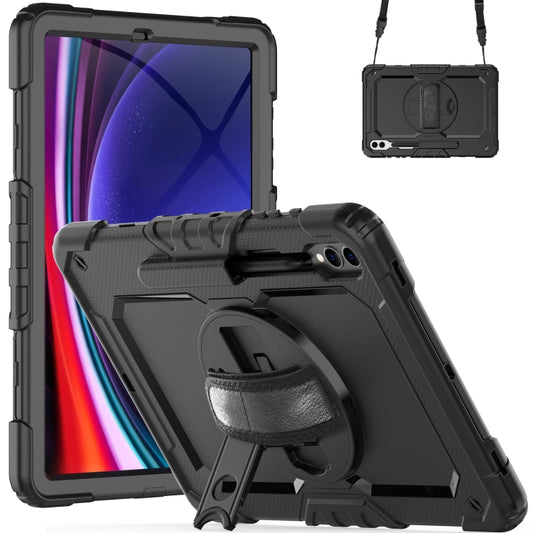 For Samsung Galaxy Tab S9+ / S8+ Silicone + PC Tablet Case(Black) - Galaxy Tab S9+ Cases by buy2fix | Online Shopping UK | buy2fix