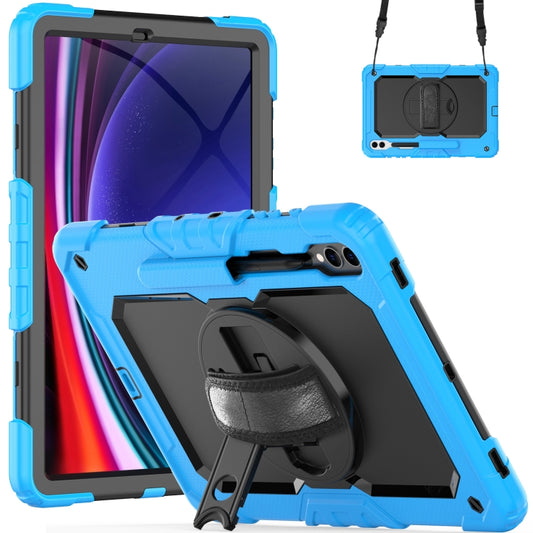 For Samsung Galaxy Tab S9+ / S8+ Silicone + PC Tablet Case(Light Blue+Black) - Galaxy Tab S9+ Cases by buy2fix | Online Shopping UK | buy2fix