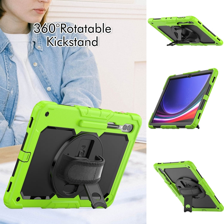 For Samsung Galaxy Tab S9 Ultra / S8 Ultra Silicone + PC Tablet Case(Yellow Green+Black) - Galaxy Tab S9 Ultra Cases by buy2fix | Online Shopping UK | buy2fix
