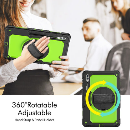 For Samsung Galaxy Tab S9 Ultra / S8 Ultra Silicone + PC Tablet Case(Black+Yellow Green) - Galaxy Tab S9 Ultra Cases by buy2fix | Online Shopping UK | buy2fix