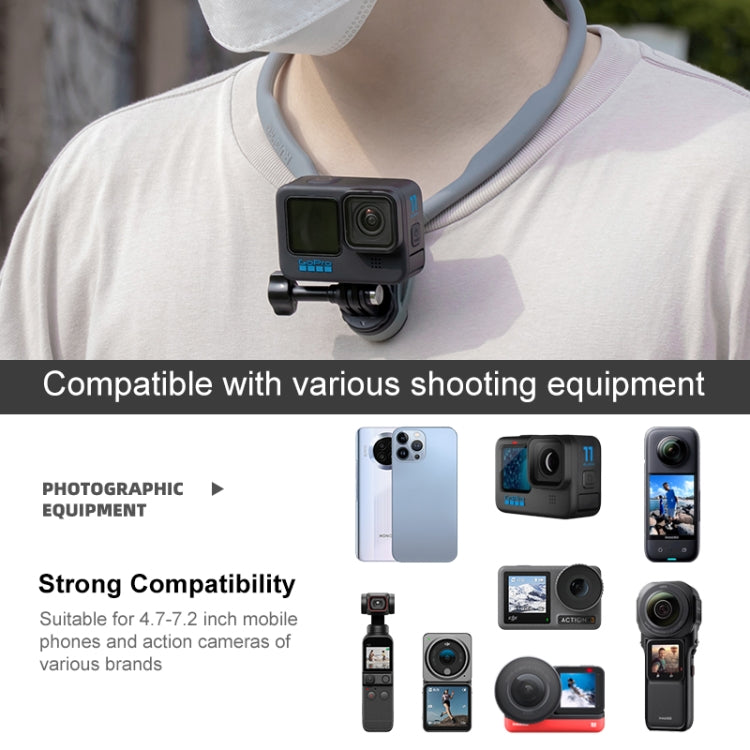 RUIGPRO Lazy Neck Bracket POV View Mount With Phone Clamp & Adapter - Holder by RUIGPRO | Online Shopping UK | buy2fix