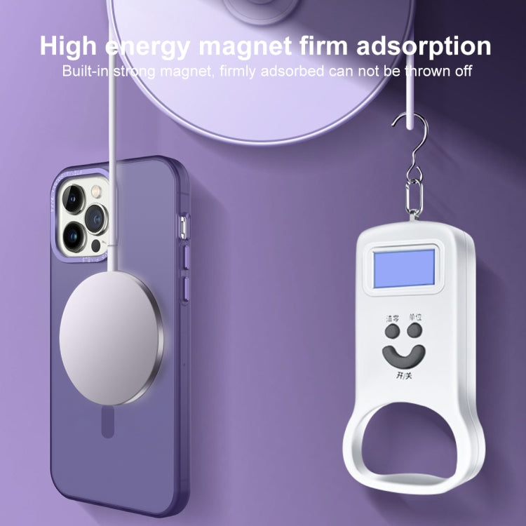 For iPhone XS Max MagSafe Frosted Translucent Mist Phone Case(Dark Purple) - More iPhone Cases by buy2fix | Online Shopping UK | buy2fix