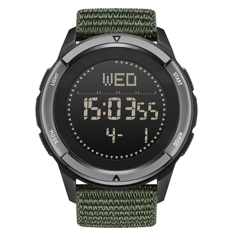 NORTH EDGE ALPS Outdoor Waterproof Men Carbon Fiber Digital Nylon Strap Smart Sports Watch(Army Green) - Sport Watches by NORTH EDGE | Online Shopping UK | buy2fix