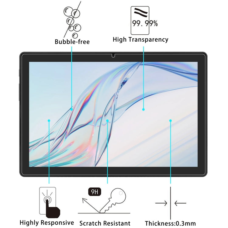 For Aiwa Tab AB10L 10.1 25pcs 9H 0.3mm Explosion-proof Tempered Glass Film - Others by buy2fix | Online Shopping UK | buy2fix